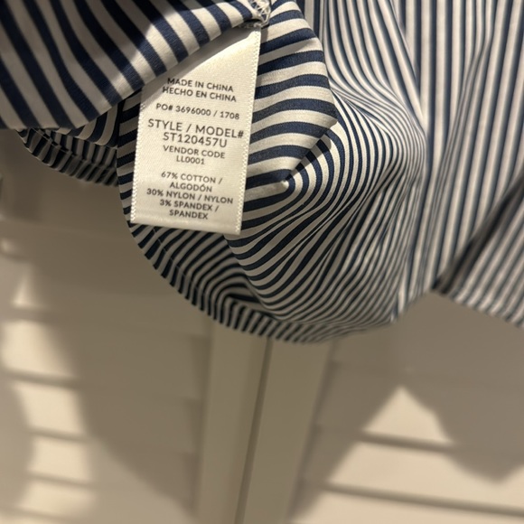 7 for All Mankind NWT Stripes Ruffle long sleeves blouse in Cotton/Nylon/Spandex - Picture 6 of 12